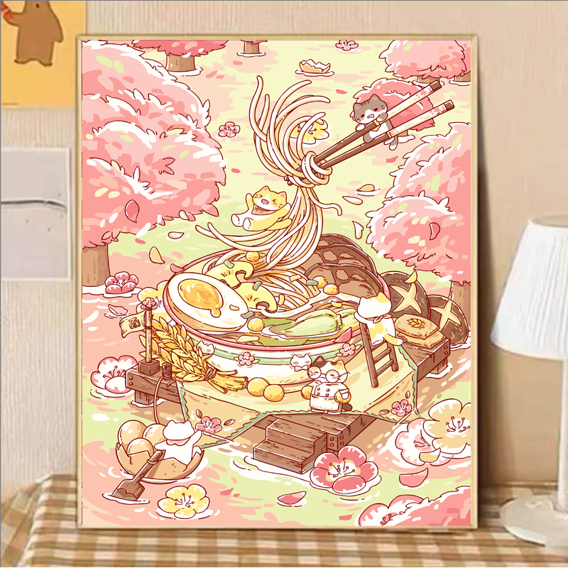 【每日活动图】正版授权插画数字油画diy手绘画填色油彩涂色装饰画