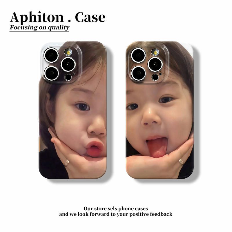 GGBond可爱搞怪女孩适用苹果16/15pro菲林手机壳华为vivo小米oppo