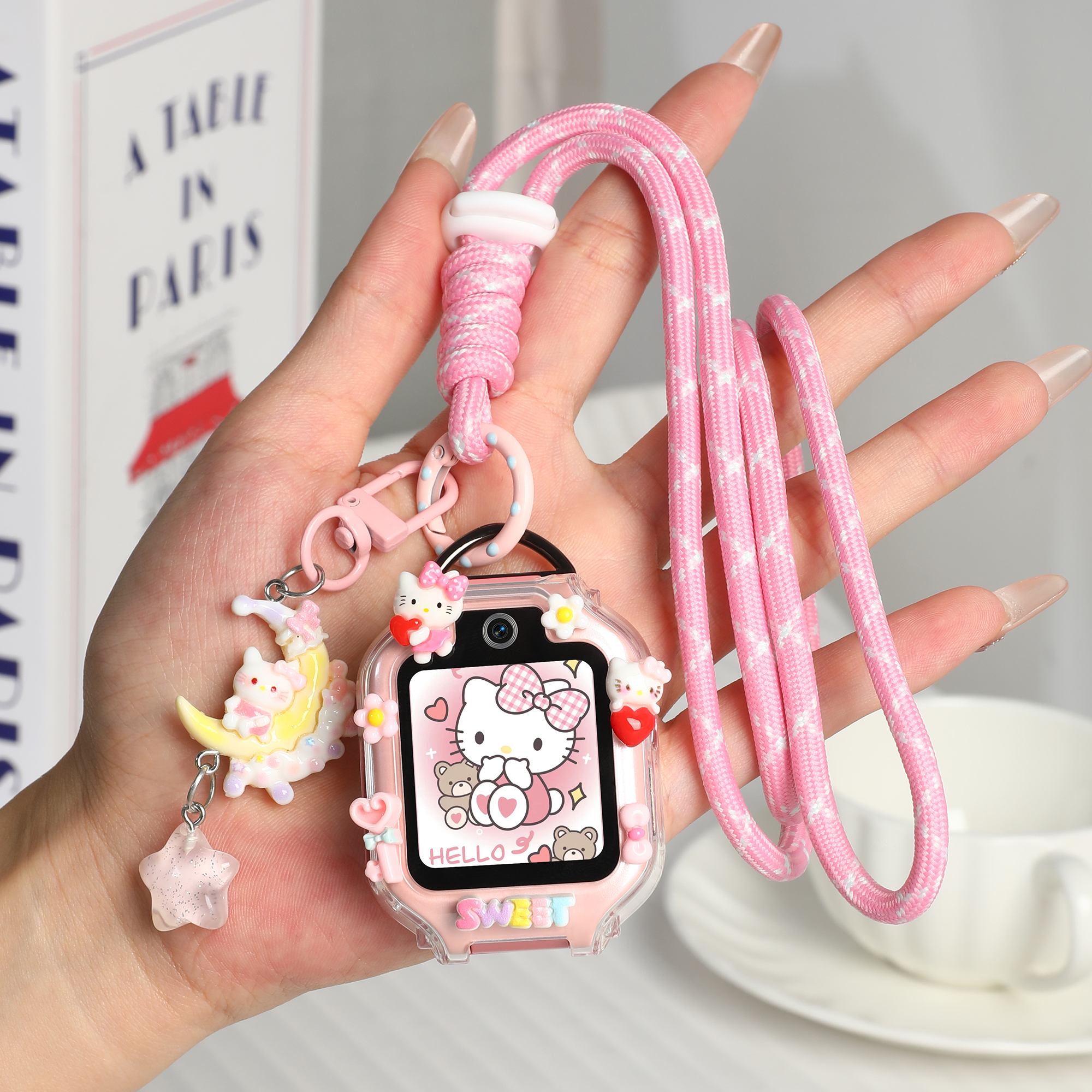 适用于华为儿童电话手表5Xpro挂绳5新耀版3pro可调节挂绳4X保护壳