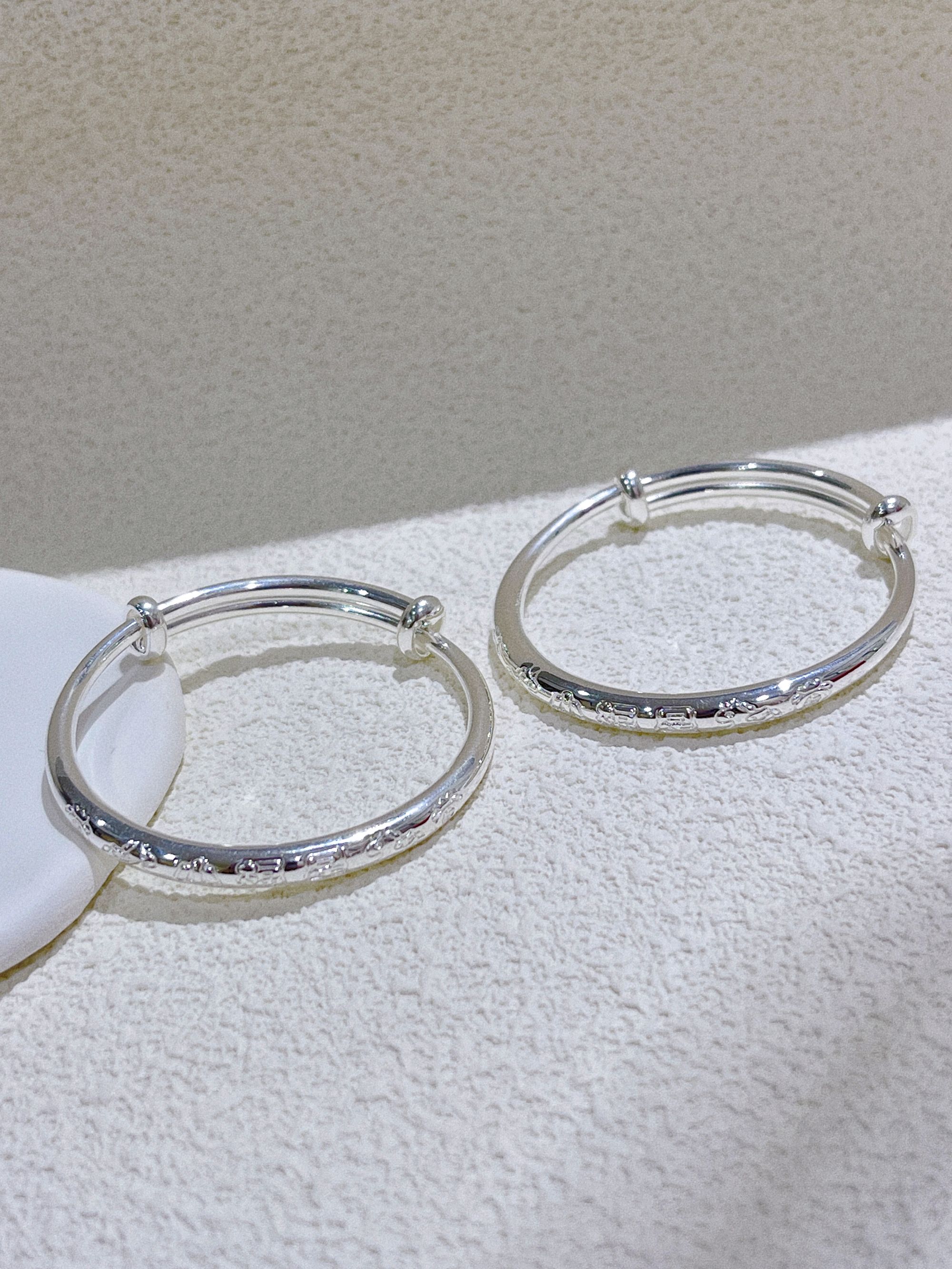 足银手镯 尚晶品珠宝实心足银宝宝对镯卡通马小福星童镯周岁礼Ag