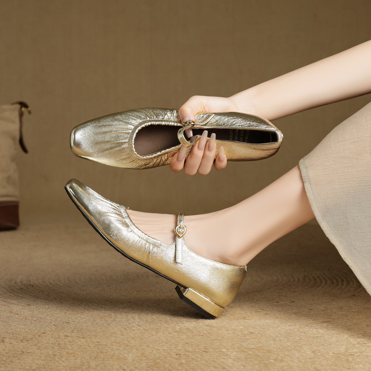 2cm 法式气质百搭玛丽珍鞋春秋韩版学院风简约时尚一字带浅口单鞋