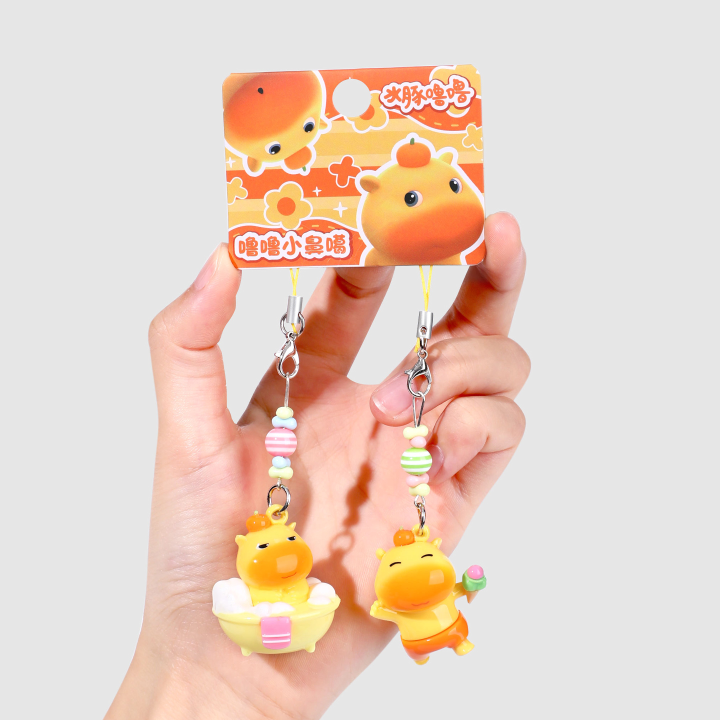 正版水豚噜噜搭子小鼻嘎挂件装饰包包情侣一对2025网红款钥匙扣女