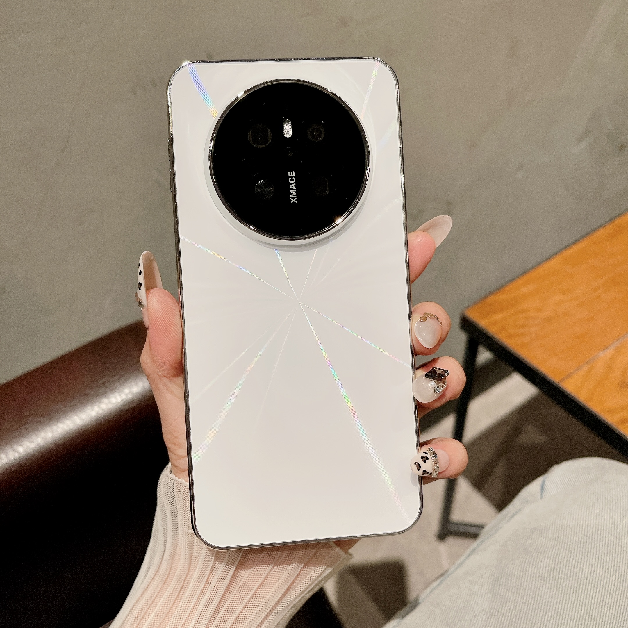 电镀防滑条镭射CD纹适用华为mate70手机壳mate70pro+镜头全包防摔