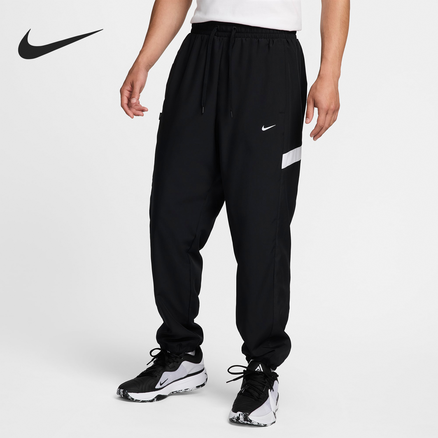Nike/耐克正品2024新款男士梭织收口束脚系带长裤FZ0251-010