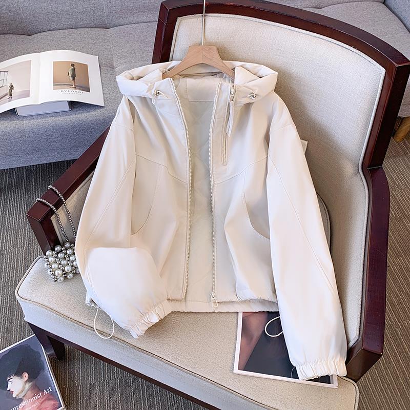 连帽短款冲锋衣女秋冬季夹外套2025新款款宽松小个子工装服