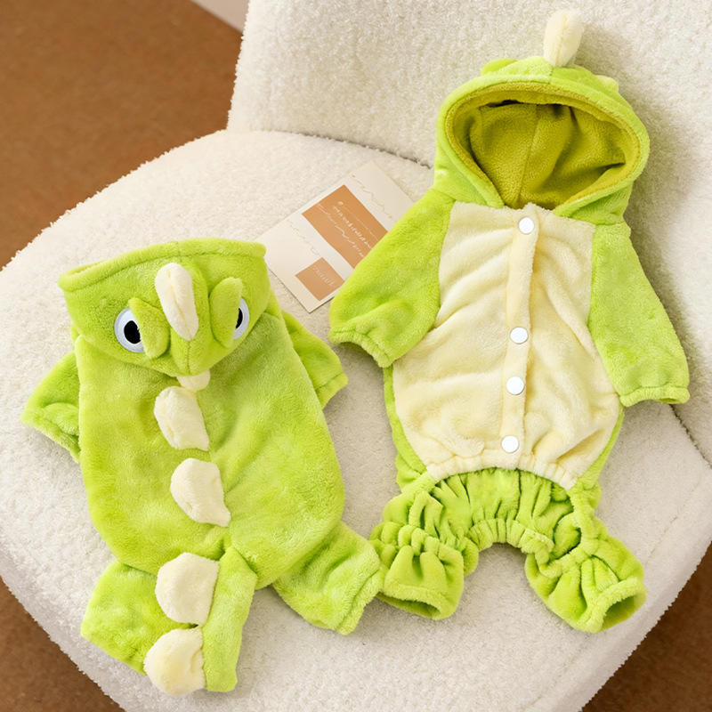 可爱小恐龙冬天小狗狗衣服秋冬款加厚保暖比熊泰迪雪纳瑞宠物冬季