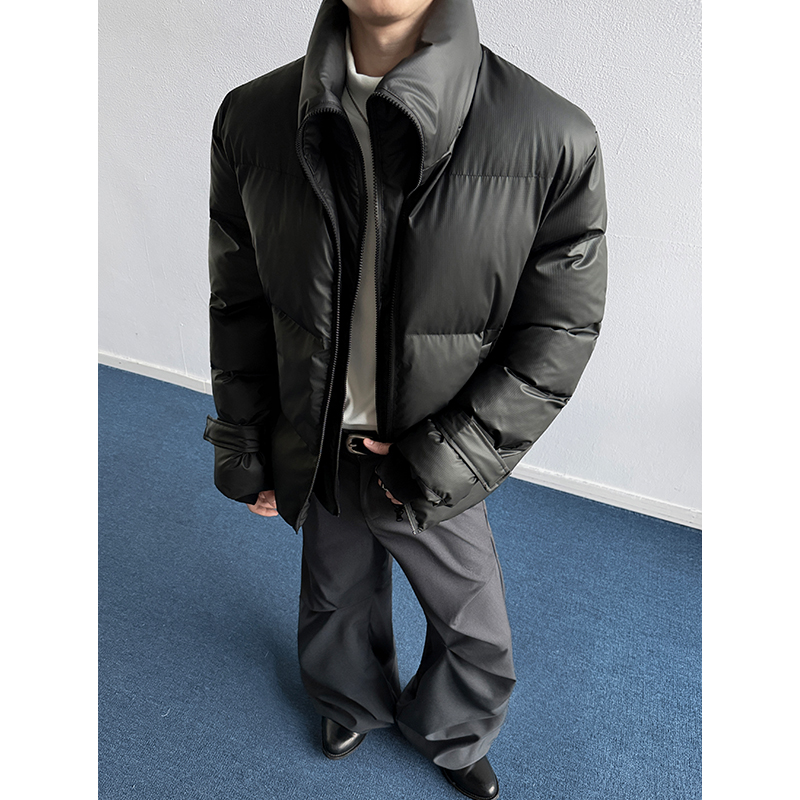 【富富】冬季高级立领假两件双拉链保暖棉衣棉服皮外套MYF03