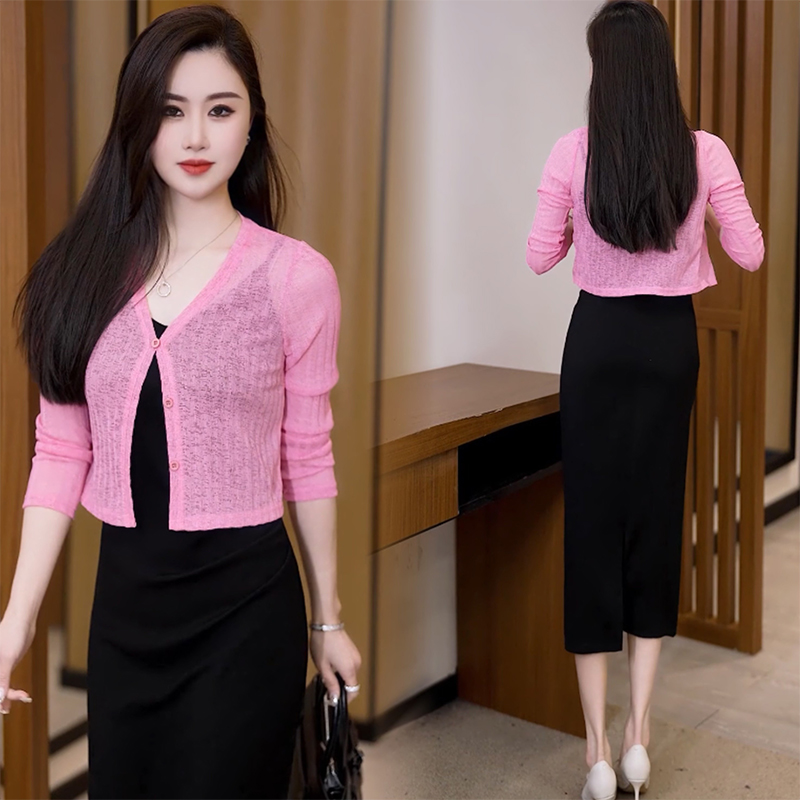 防晒衣女款夏季冰丝开衫薄款外搭罩衫配裙子披肩薄纱小坎肩空调衫