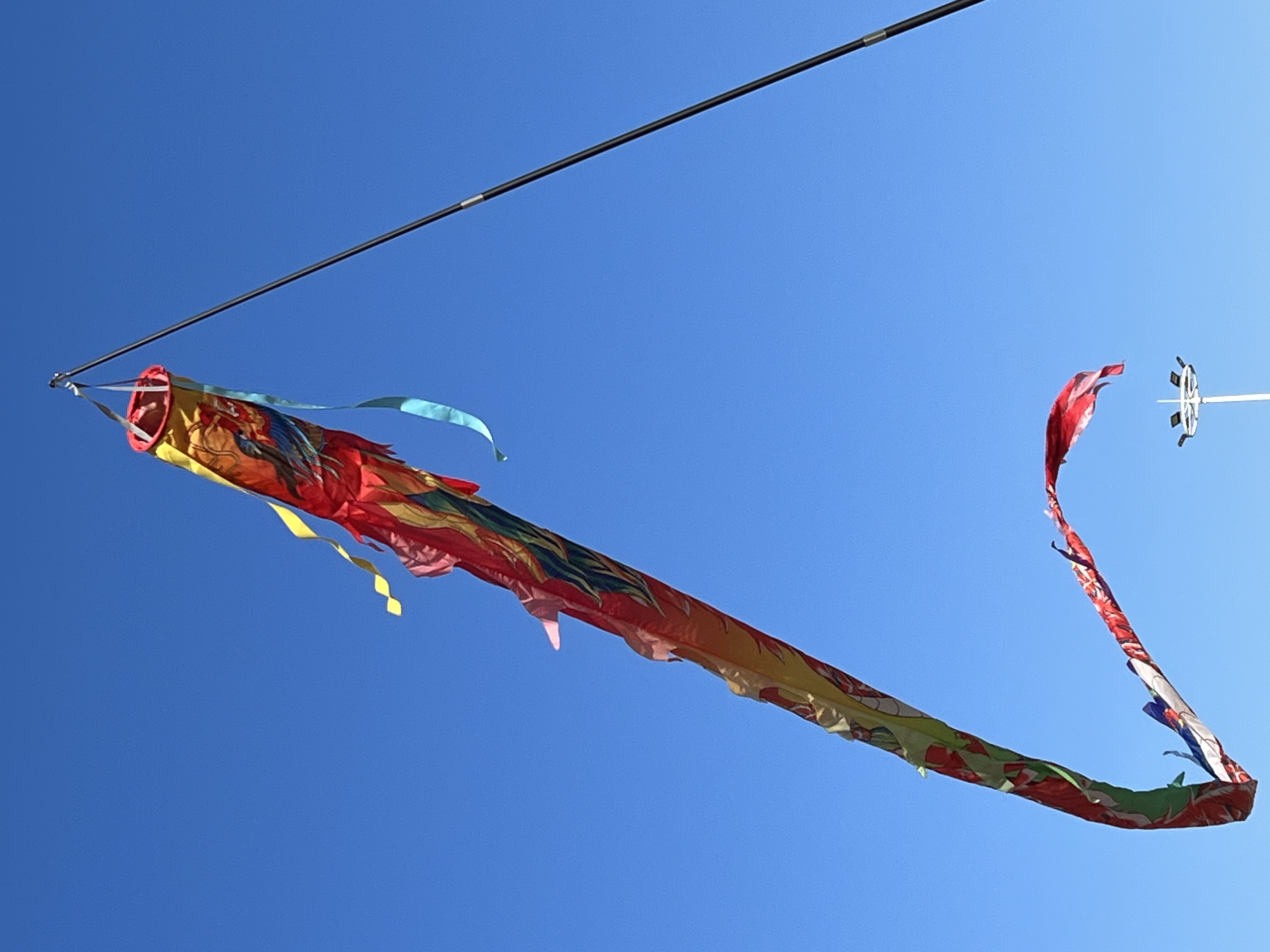 广场彩绸舞龙高杆龙中老年表演舞龙道具