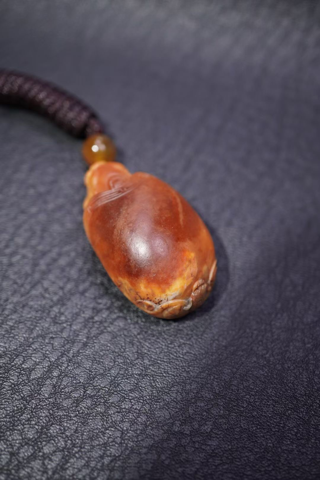 籽料红皮龙龟小龟挂件尺寸可把可挂