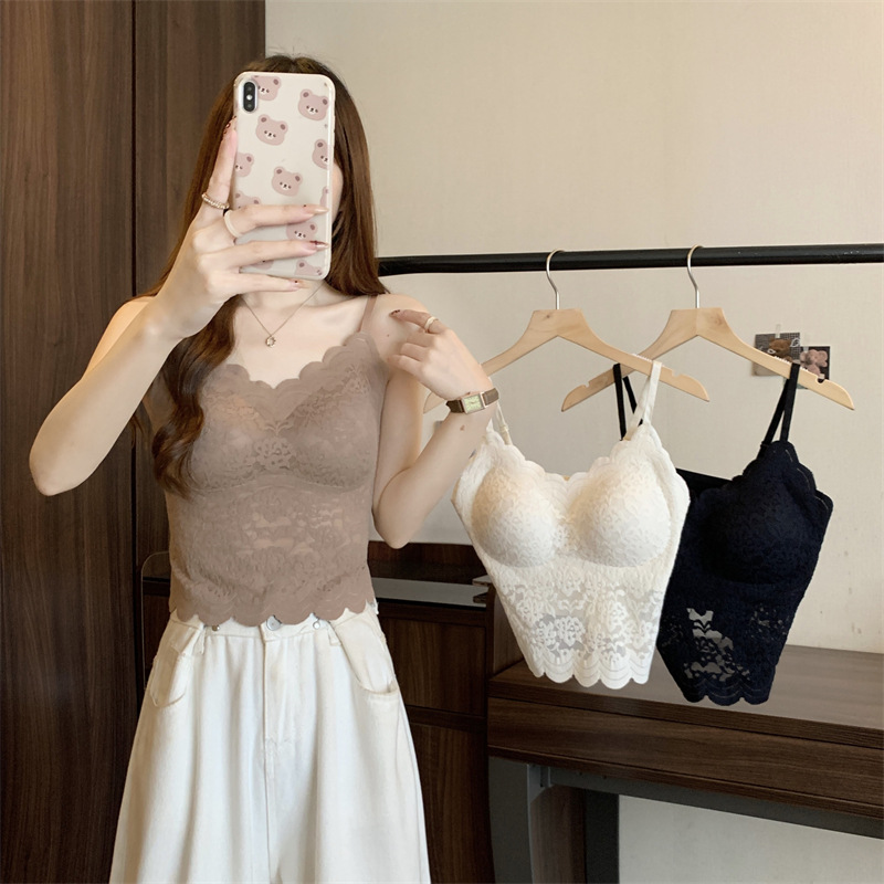 新款性感舒适女神衣美背免文胸内搭外穿吊带背心美背内衣可外穿