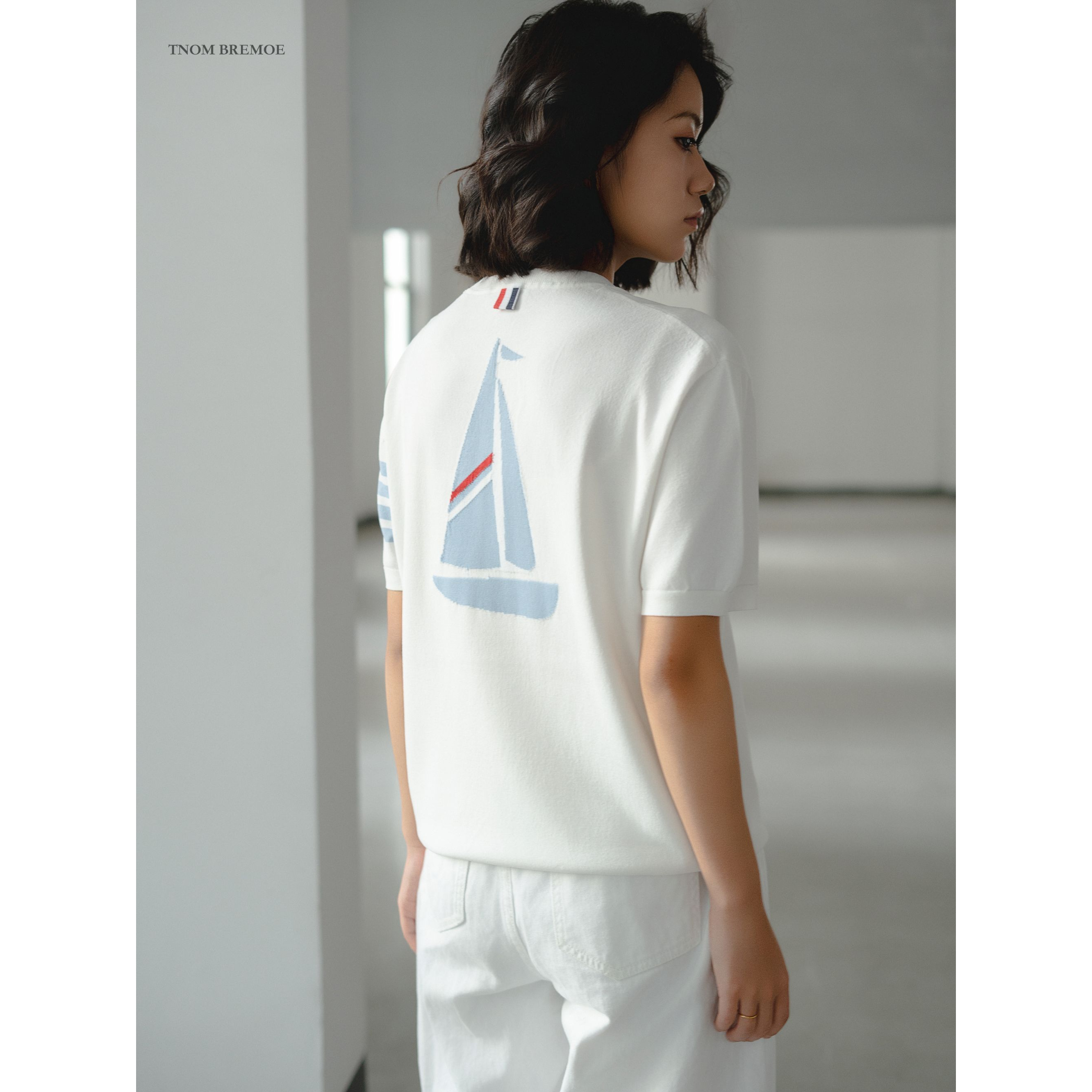 TB【帆船系列】男女同款圆领短袖T恤小众极简时尚穿搭夏季新款