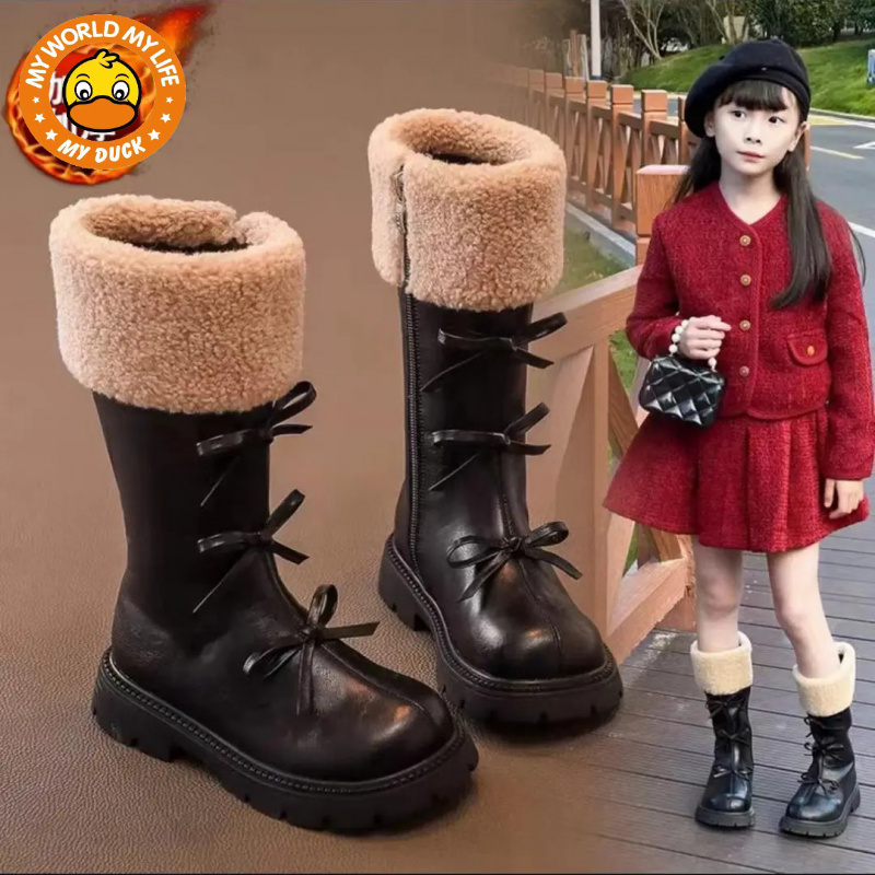 女童美拉德靴子2025冬季儿童长筒靴女孩高筒靴演出
