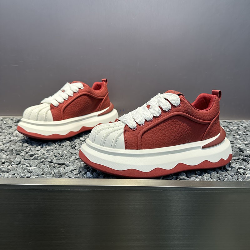 冬款小白鞋男加绒保暖加绒棉鞋休闲男鞋厚底增高贝壳头板鞋男潮鞋