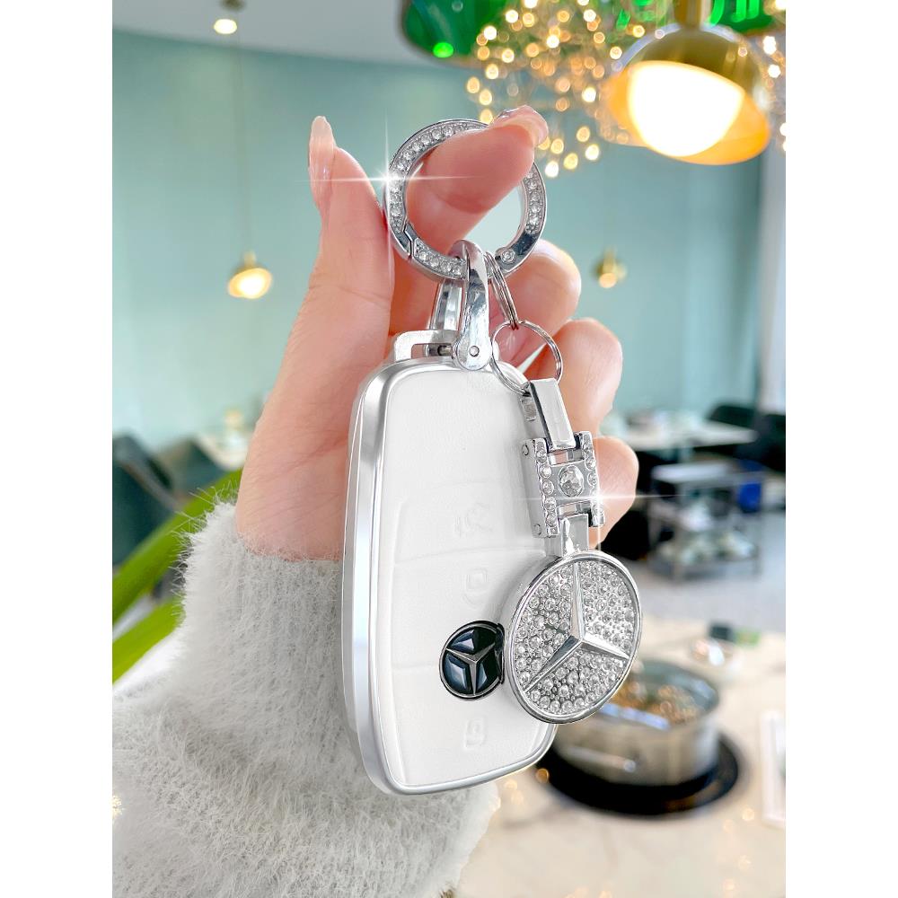 奔驰e300l钥匙套c260l车a200l女c200l壳glc300l glb gle扣gla真皮