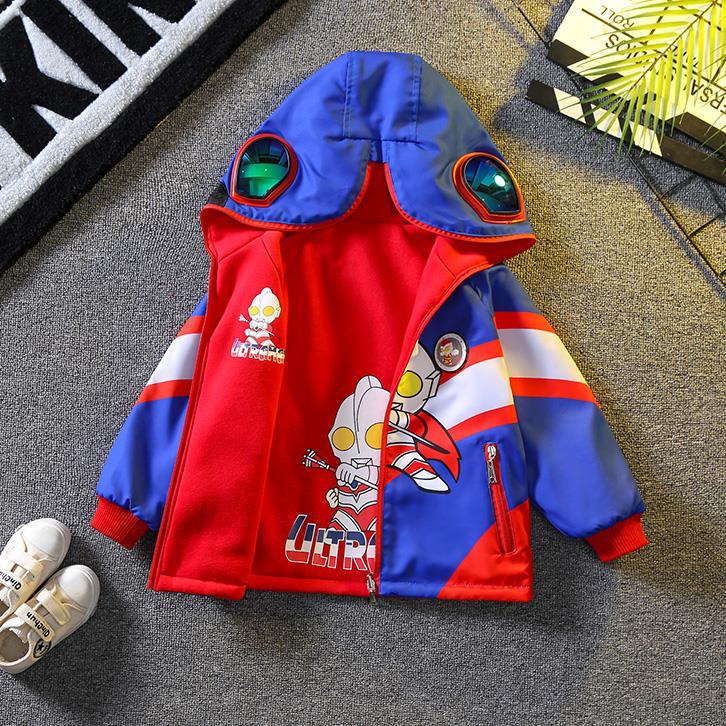 FAVMARTHA法国奥特曼衣服男童两面穿外套春秋款2025新款男孩秋季