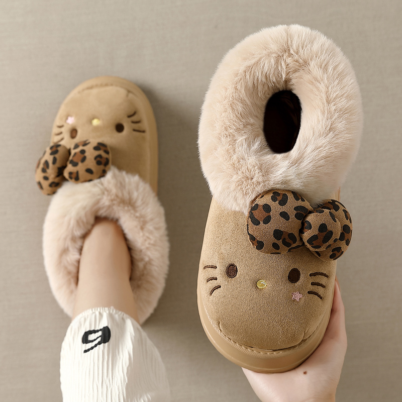 猫力HelloKitty猫棉鞋女款秋冬季2025新款时尚百搭毛绒保暖雪地靴