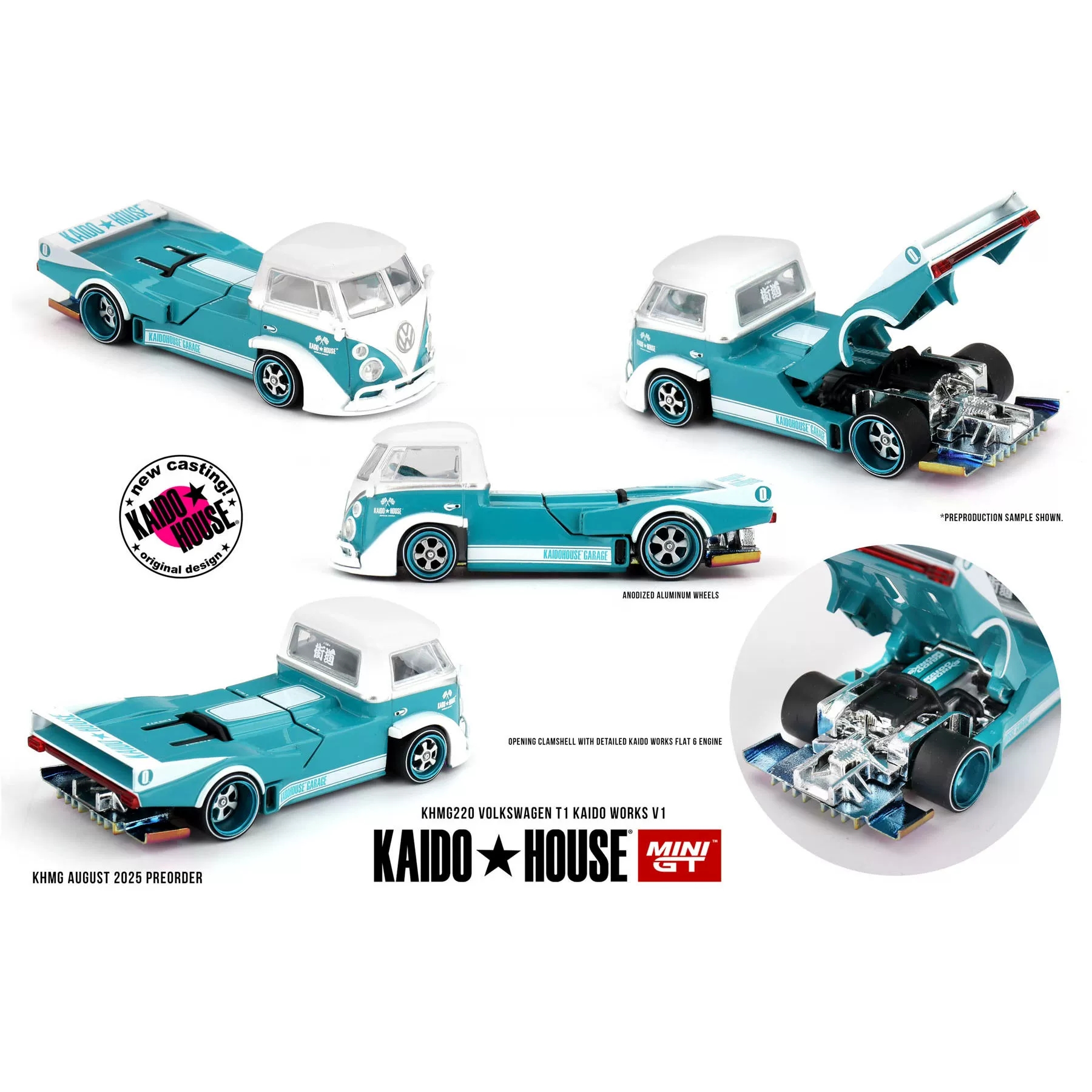 预售】Kaido House+MINIGT 1:64 Volkswagen T1 合金汽车模型