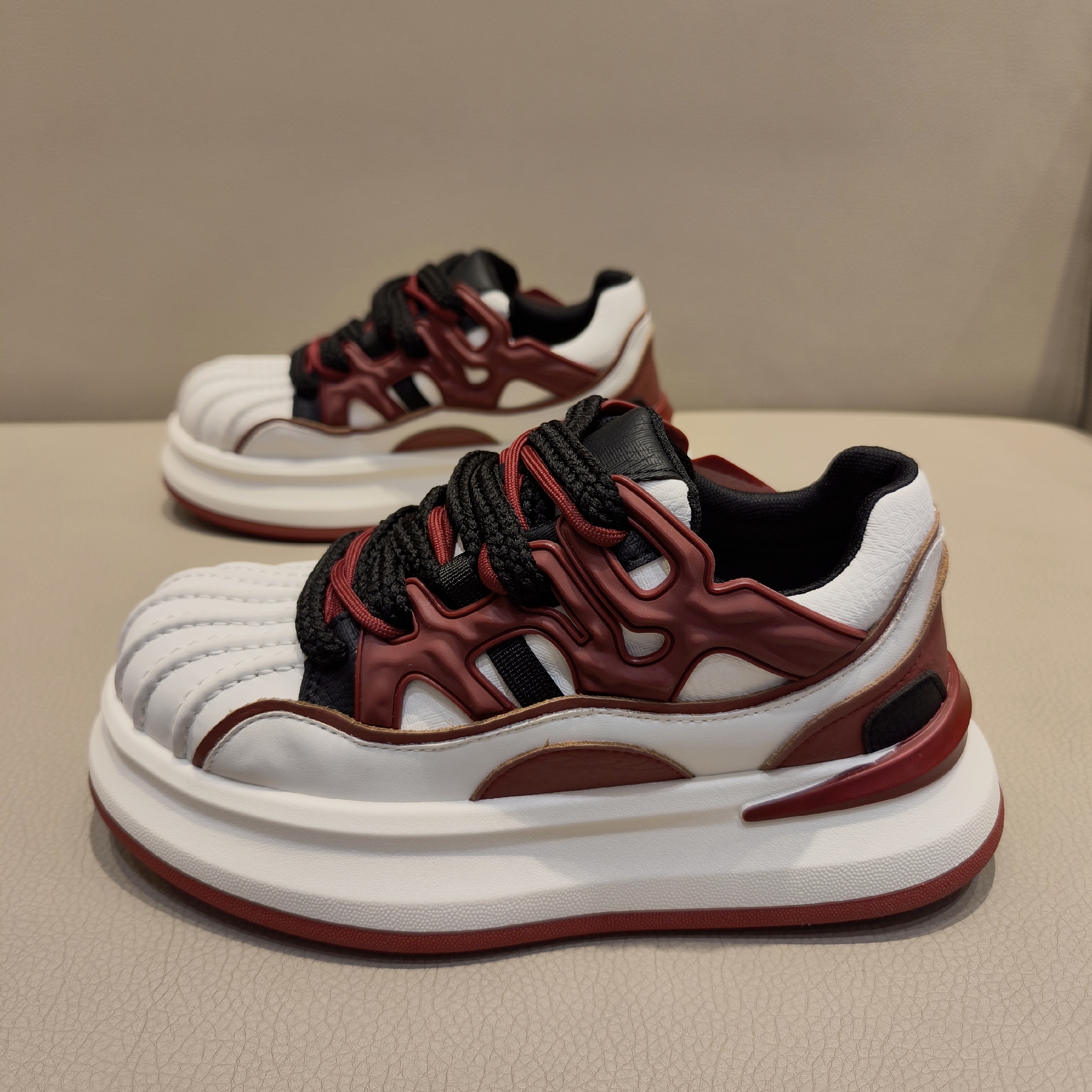 男士厚底拼色小众贝壳头设计时尚潮流老爹鞋运动休闲百搭潮男鞋