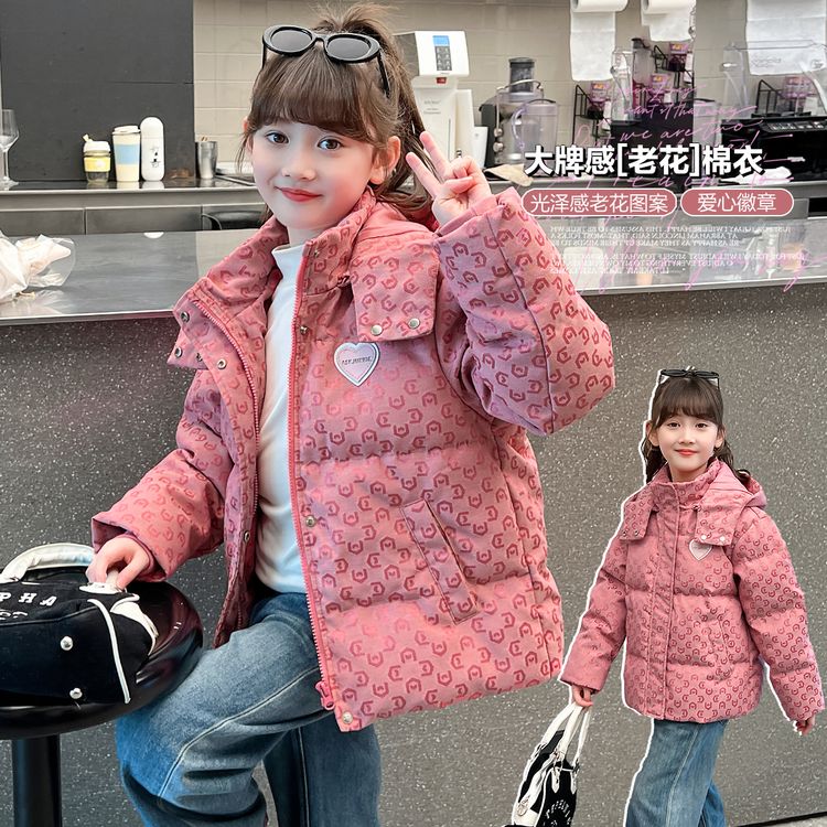 女童棉衣2025新款洋气中大童棉袄冬季外套儿童秋冬装加厚棉服