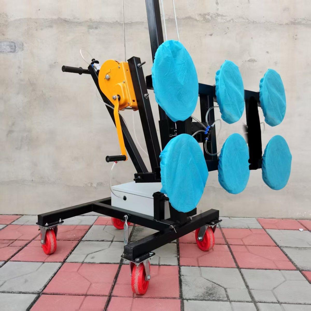 电动玻璃吸盘车玻璃吸盘推车手摇升降吸盘车手电动钢板吸盘吊机