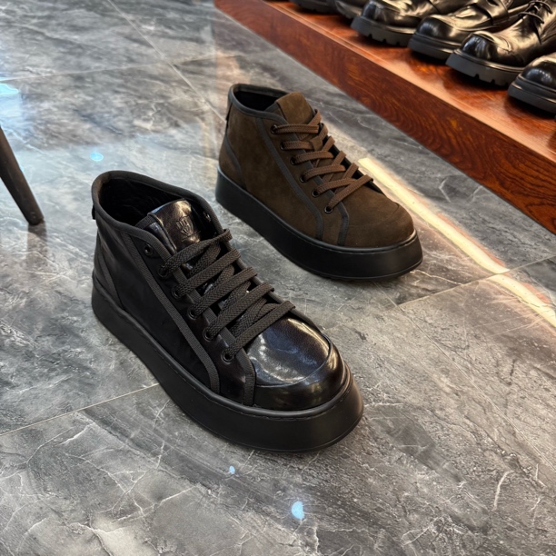 百搭耐磨潮流透气圆头男士休闲皮鞋素面冬季系带秋冬