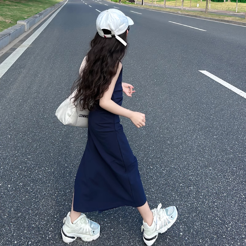 女童夏季连衣裙2025新款儿童夏装公主裙大童女孩夏款高级长款裙子