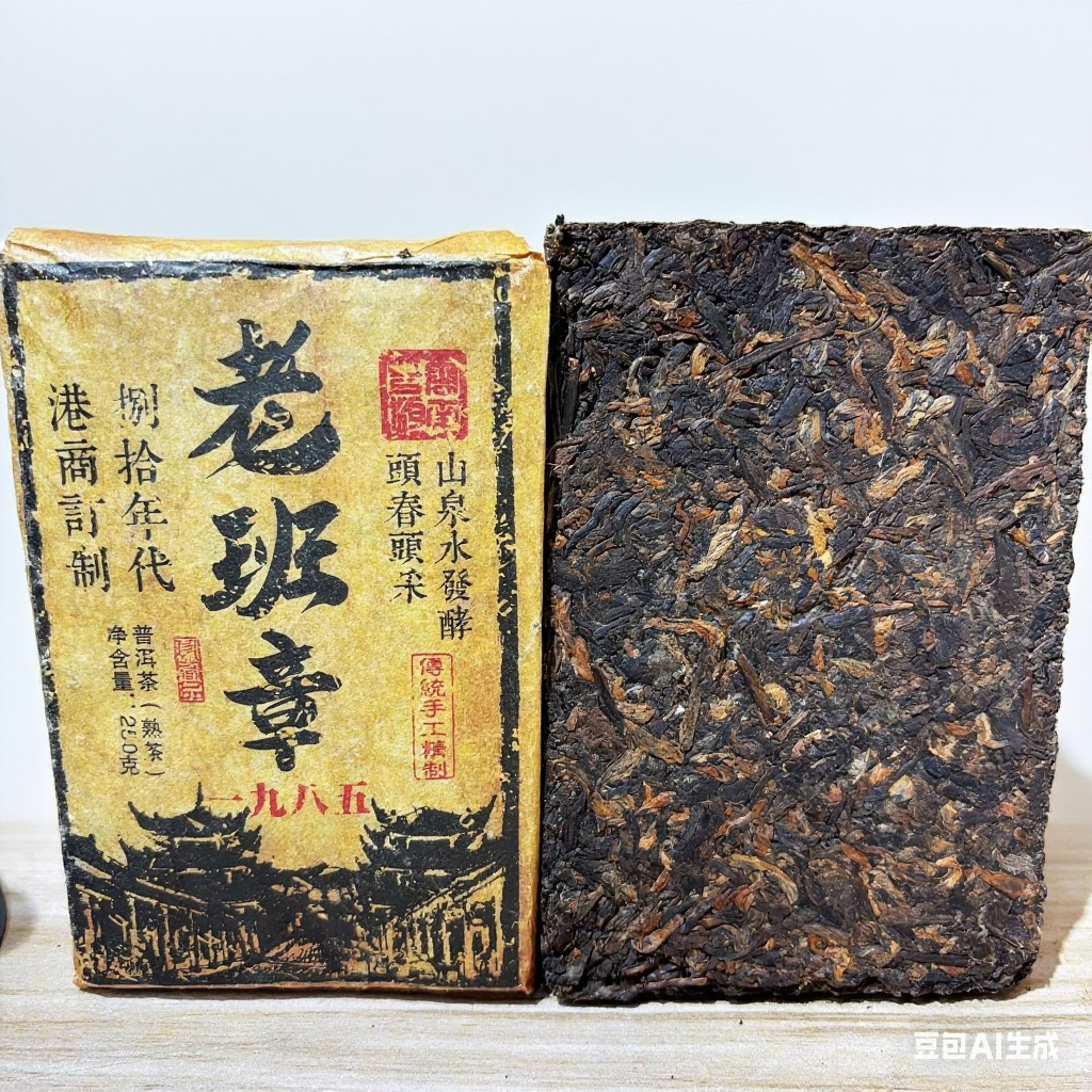 （熟茶）1985年原料老班章普洱熟茶砖，250克/砖