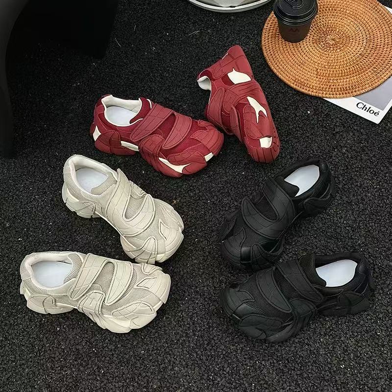 欧货个性八爪鱼老爹鞋女2025秋季新款魔术贴休闲小众时尚休闲鞋