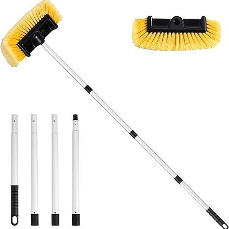 大货车加长汽车洗车拖把可拆卸洗车刷不伤车漆软毛清洁四面毛刷