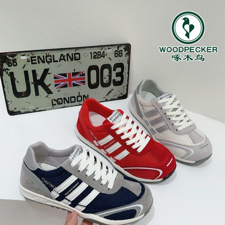 啄木鸟德训鞋女款2025夏季网面透气运动休闲鞋软底德训鞋