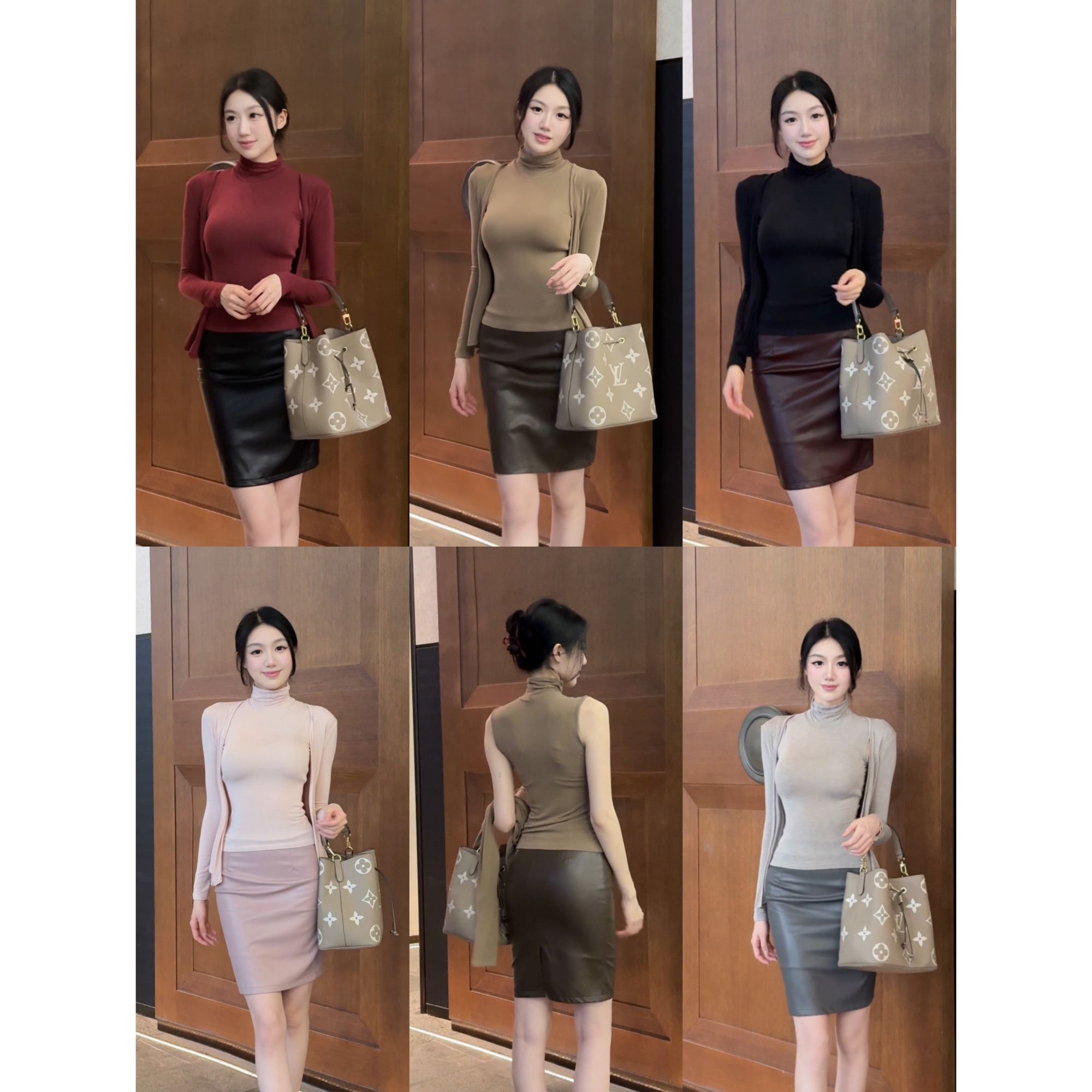 希野逸儿/薄款披肩外套+堆堆领修身显瘦无袖背心两件套上衣秋季新