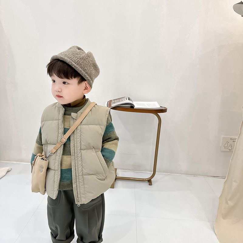 男童冬季棉马甲2025新款秋冬童装儿童外穿棉服冬装宝宝洋气马夹潮