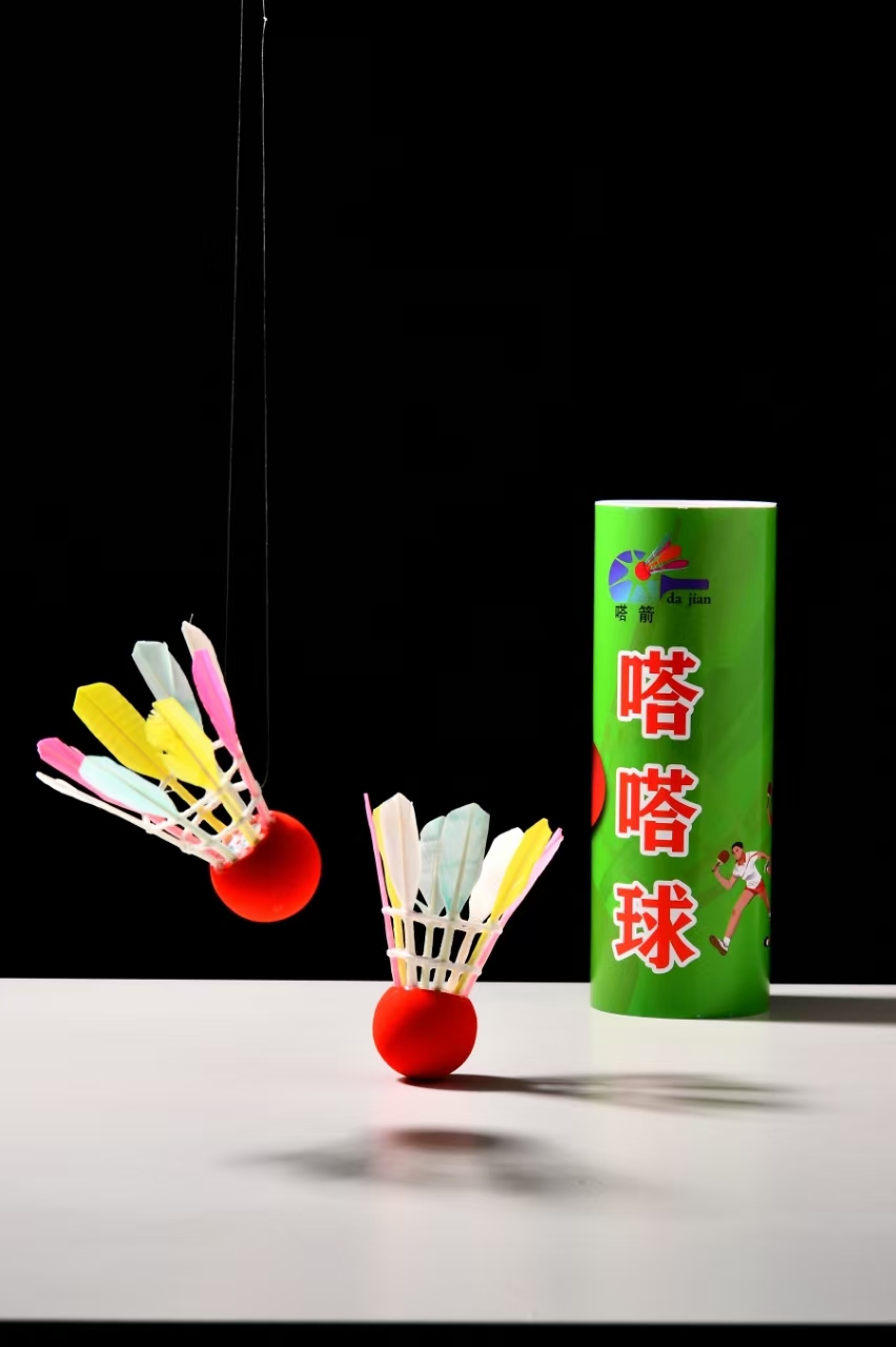 训练型嗒箭牌鹅毛训练球6只筒装全民运动健身成人学生训练嗒嗒球