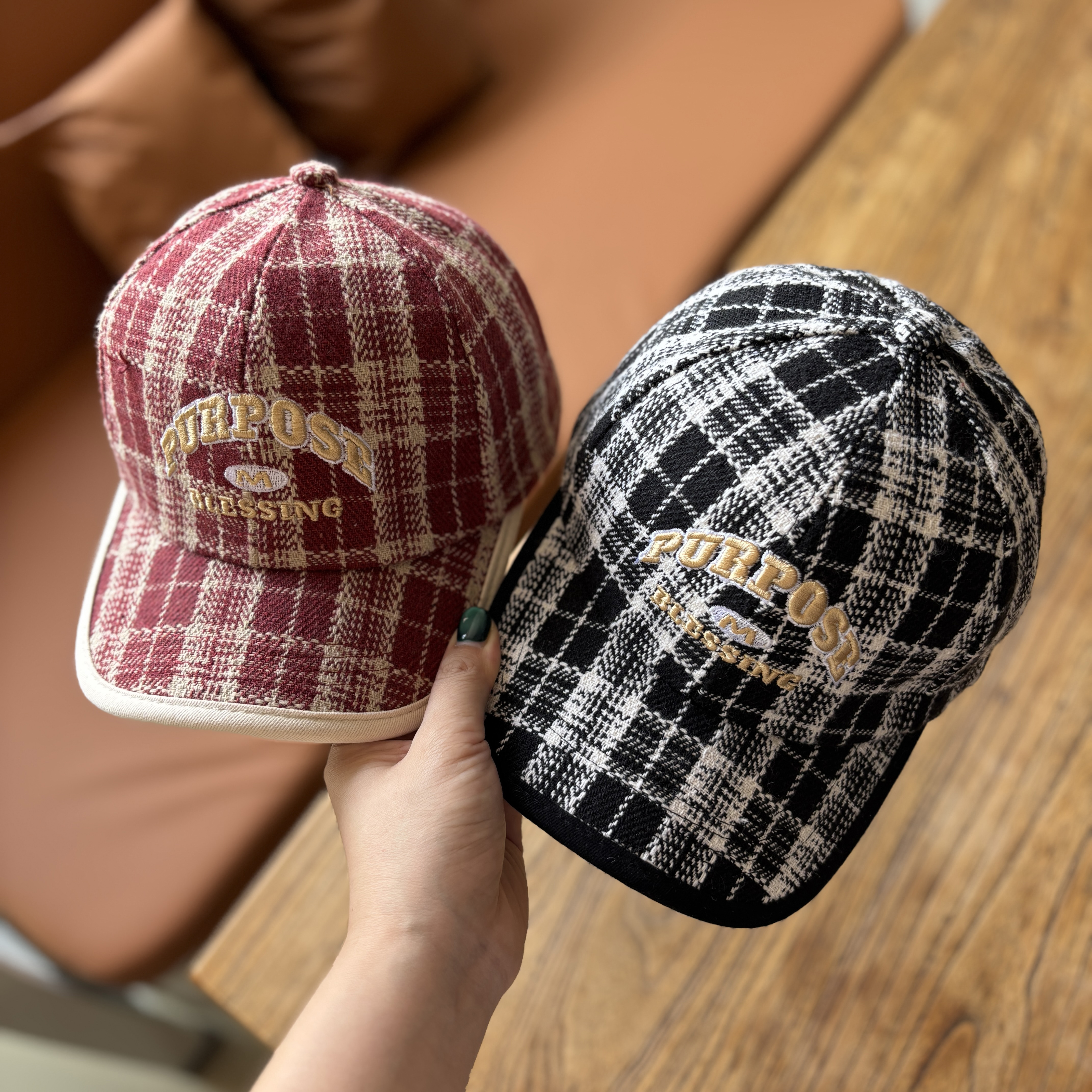 儿童帽子秋冬款欧美潮牌格子花呢棒球帽男童休闲百搭女孩鸭舌帽