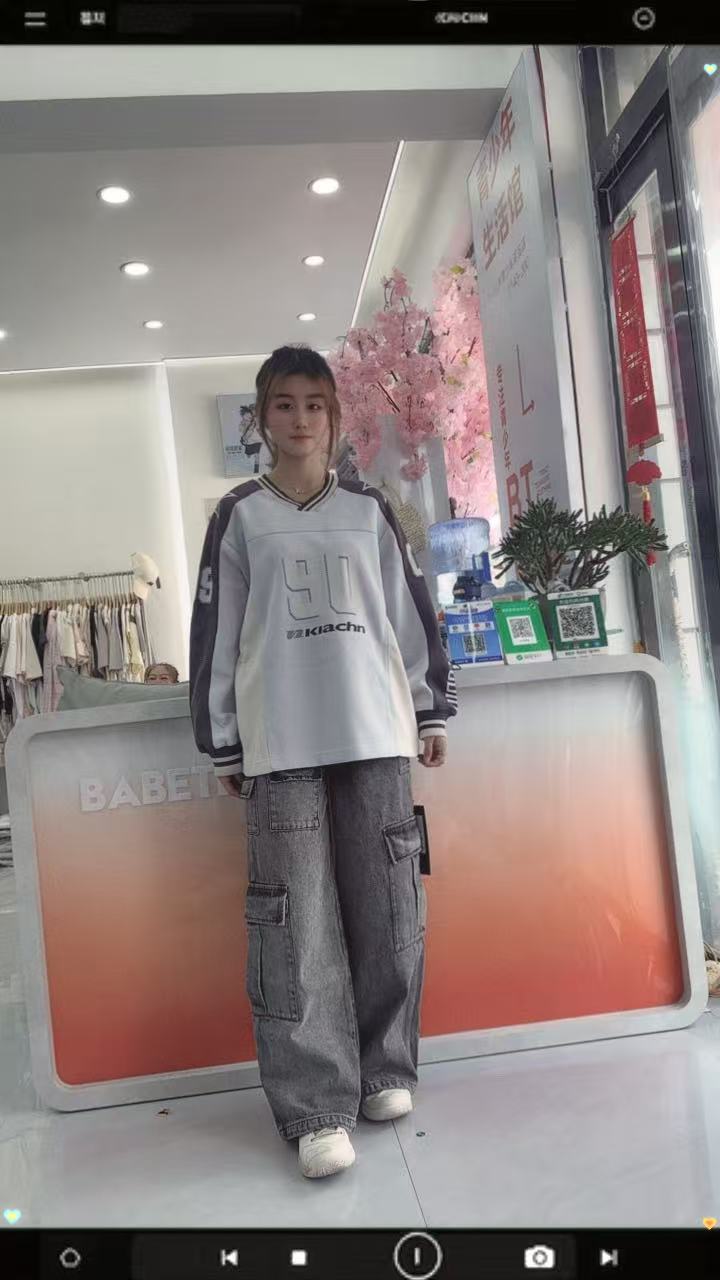 不起球卫衣常规运动风长袖慵懒风套头款V领INS风套头（无运险）