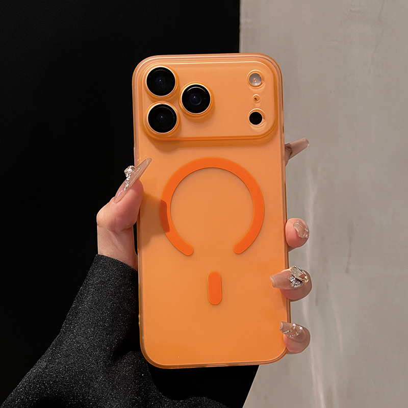 冰雾磨砂肤感适用苹果17promax手机壳磁吸充电16超薄15简约14防摔