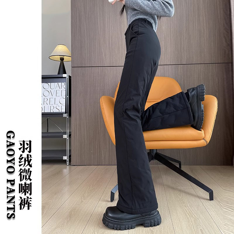 微喇羽绒裤女冬外穿东北零下40度防寒防风保暖显瘦时尚白鸭绒棉裤