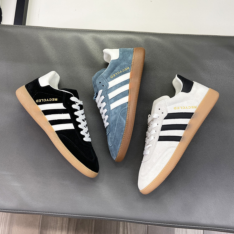 秋季小白鞋百搭复古阿甘轻质软底猪八革2025男款休闲德训板鞋潮牌