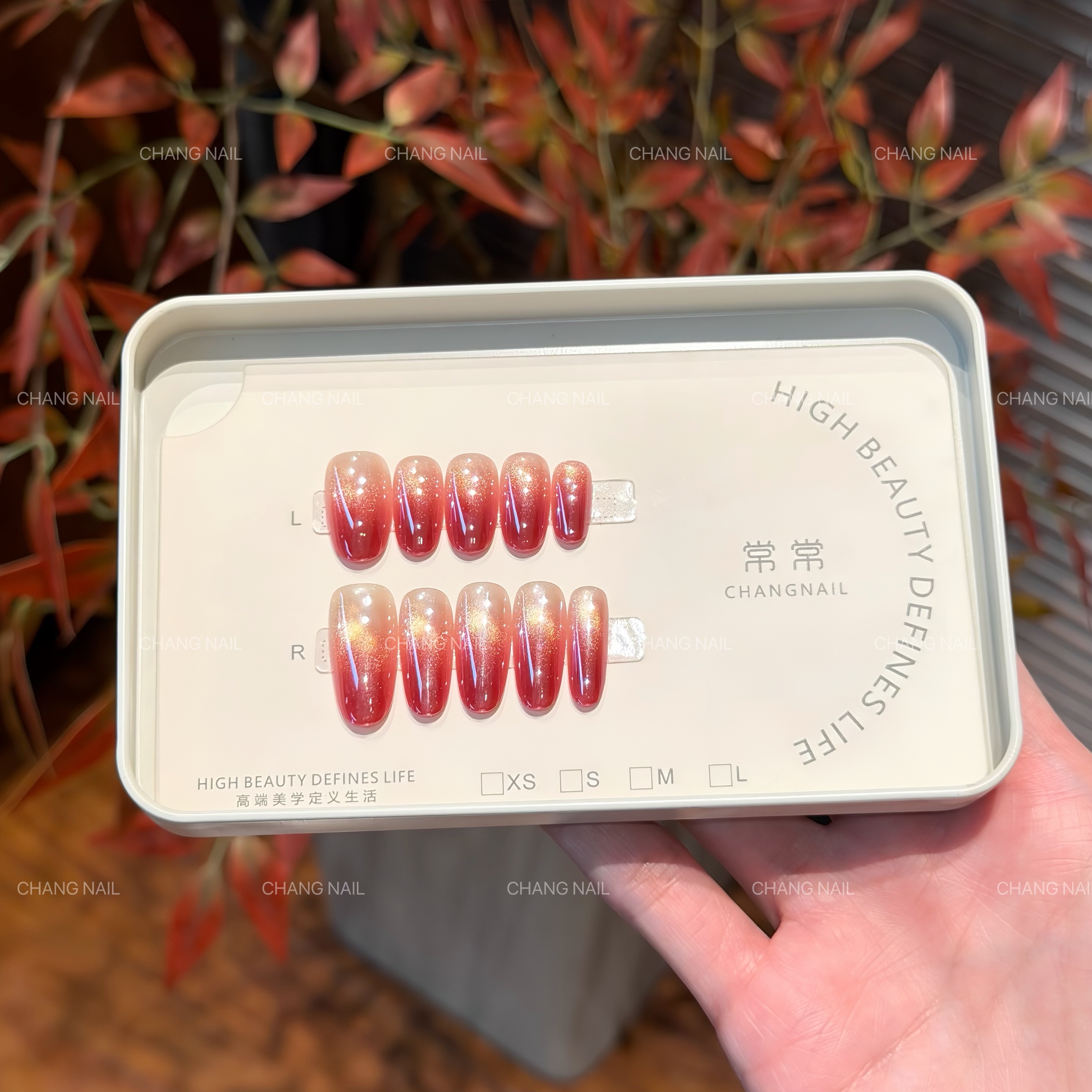 烈焰玫瑰-Flaming Rose-穿戴甲性感酒红超辣显白气质高级 10片装