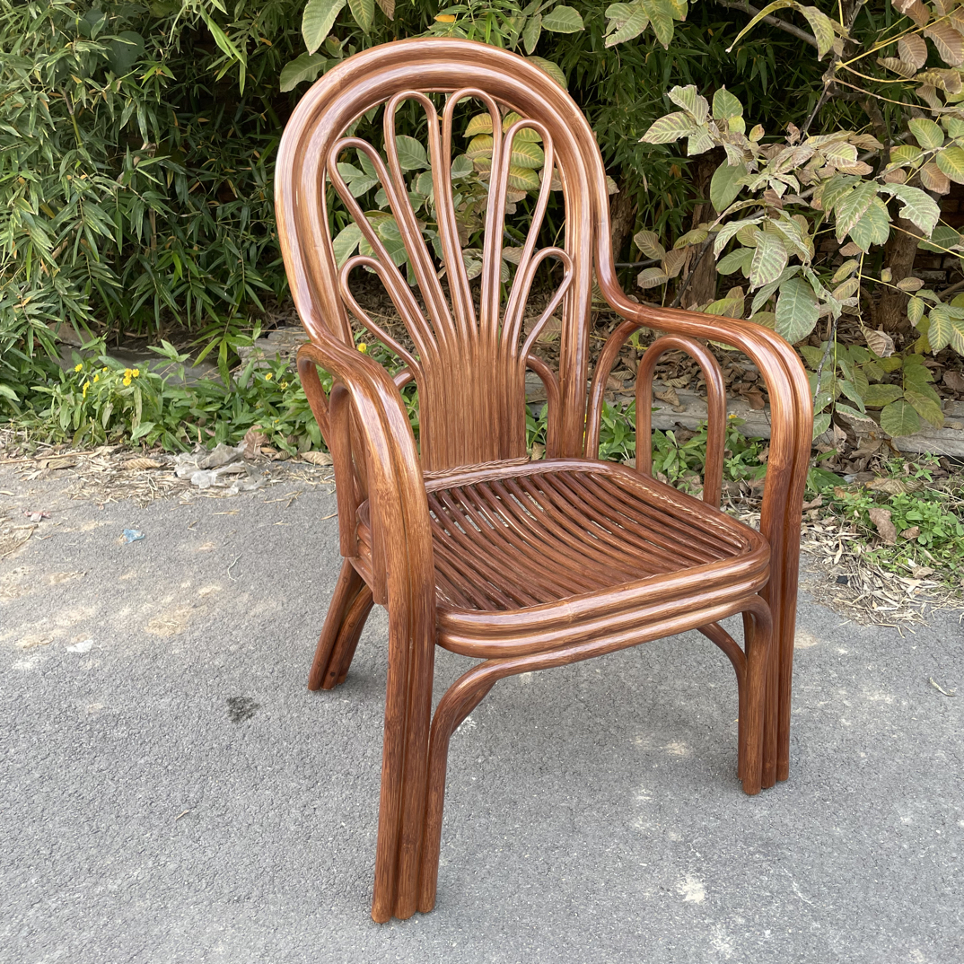 天然藤干玛瑙藤单人休闲椅办公椅茶椅子主人椅阳台椅客厅椅家用