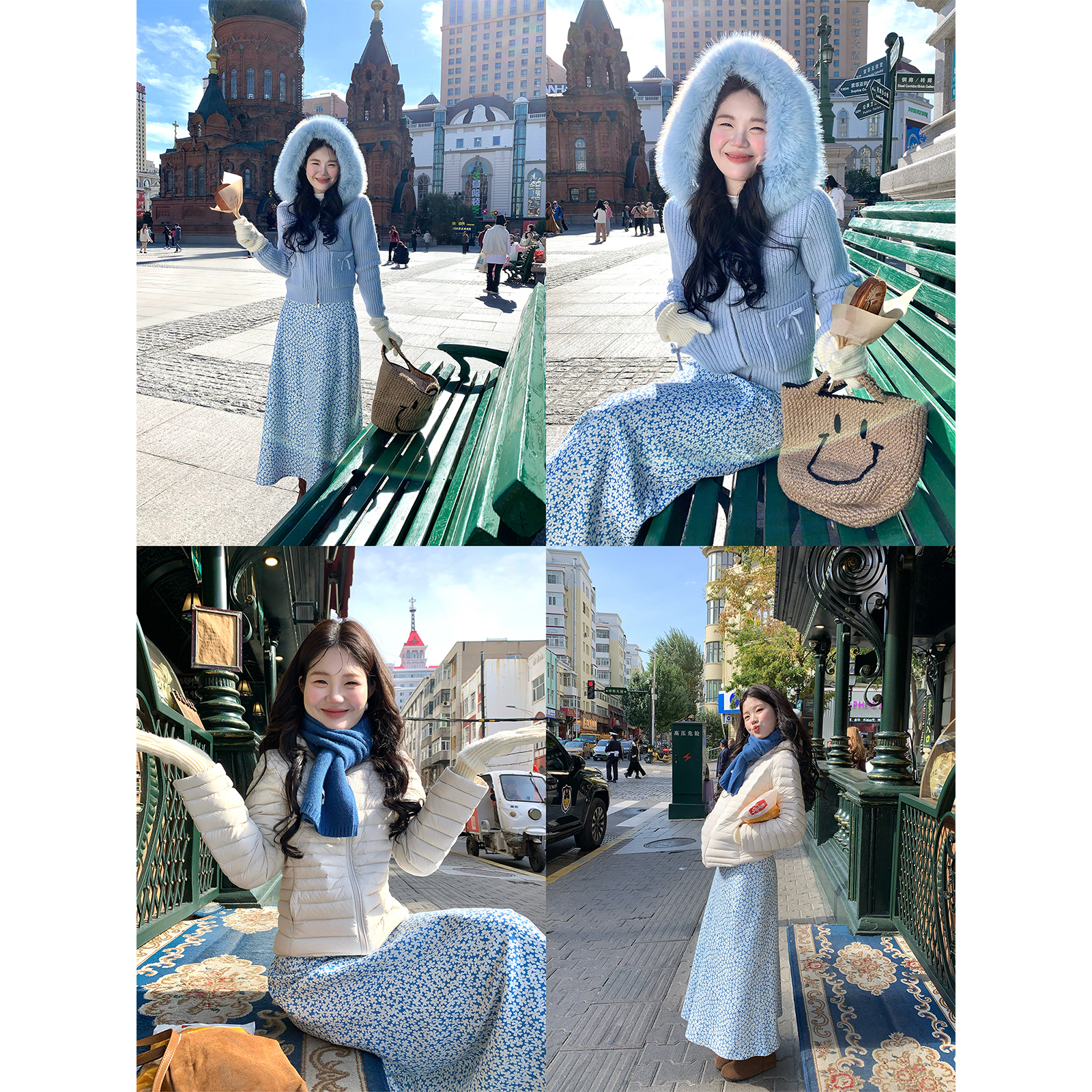 火火【不落花语】韩系出游穿搭小众碎花半身裙温柔风裙子B38666HH53