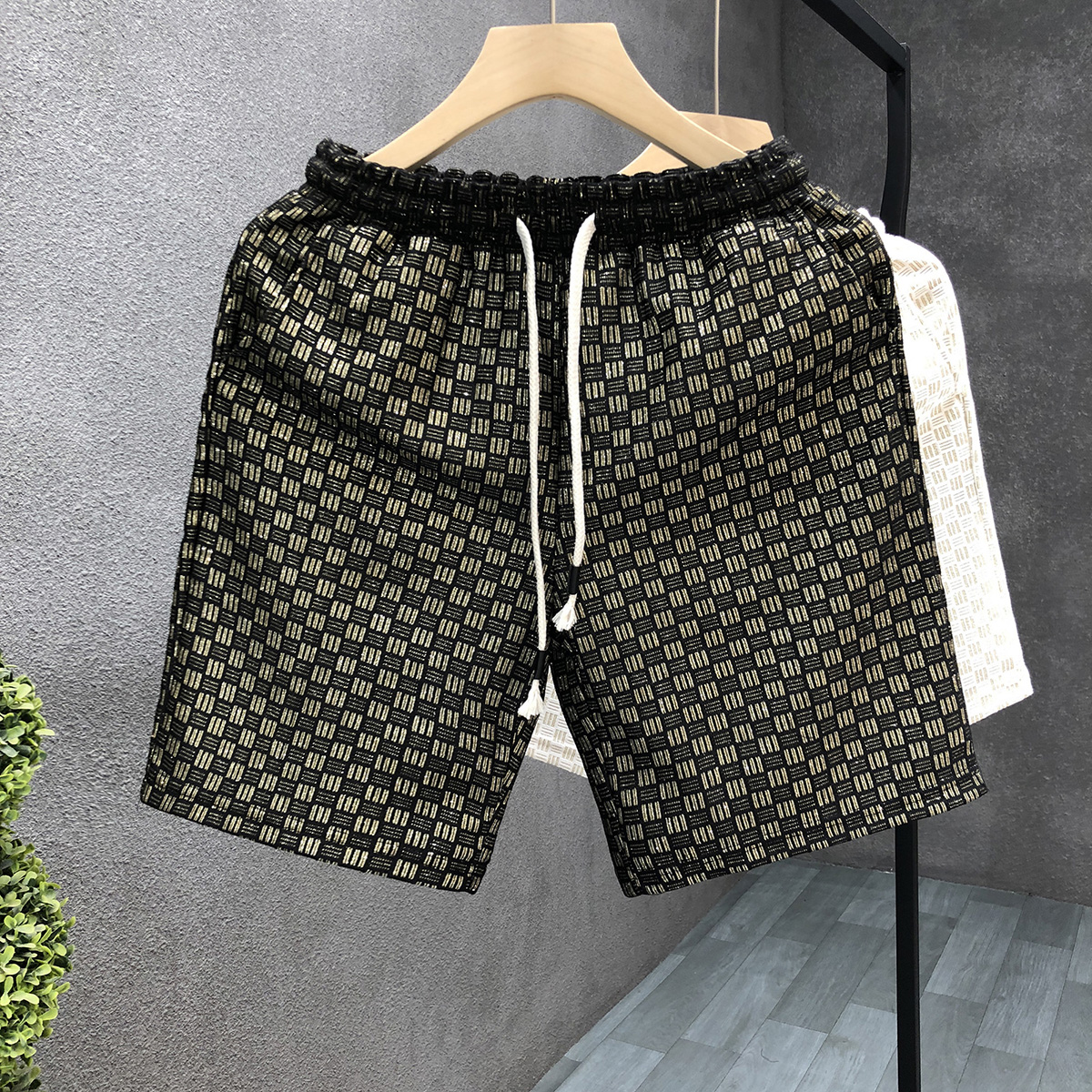 高端定制个性短裤男款夏天潮牌五分裤2025夏季新款男士宽松休闲短