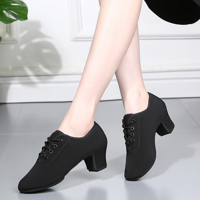 特丝丽她【828A牛津布】拉丁舞鞋健美操形体舞鞋女士成人水兵舞鞋