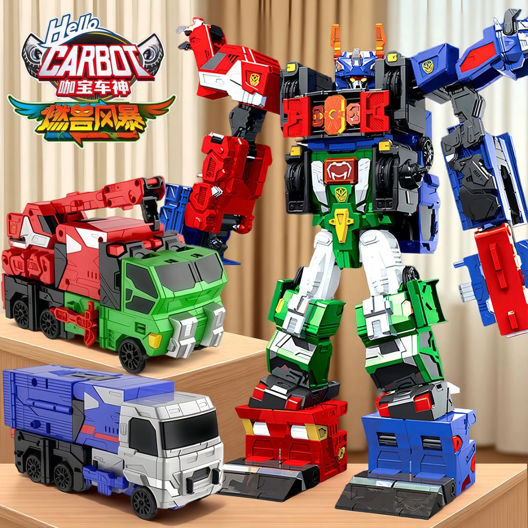 咖宝车神之燃兽风暴冰火巨人变形合体机器人玩具汽车机甲冰酷战将