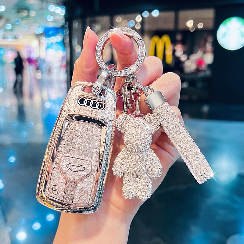 奥迪A4L钥匙套2024款Q5L高端A5专用S4女S5高档24车q4etron壳扣包