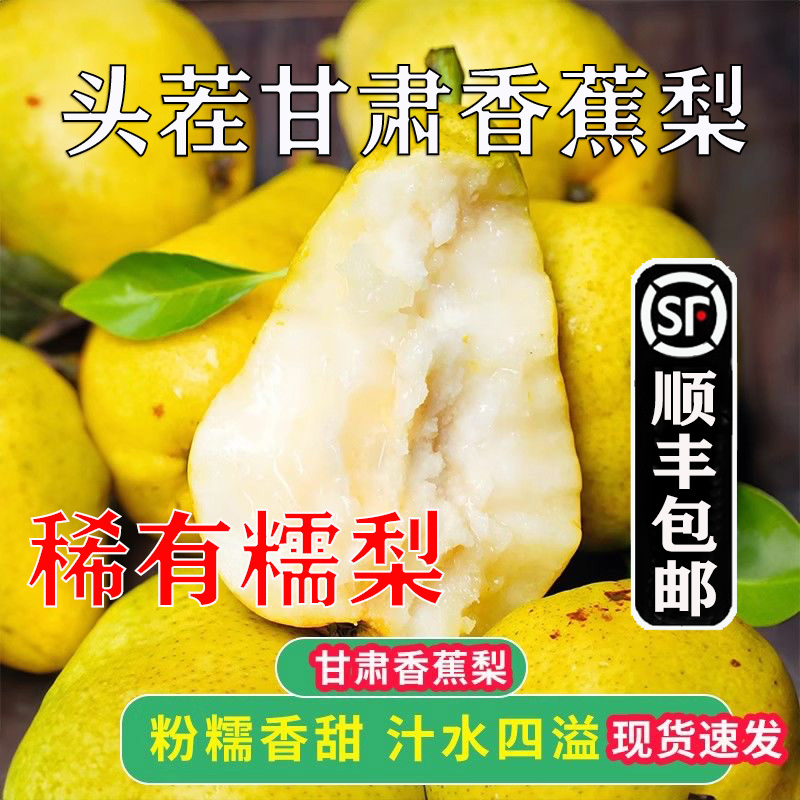 【顺丰次日达】甘肃香蕉梨正宗太婆梨水果新鲜大头梨茄梨软梨啤梨