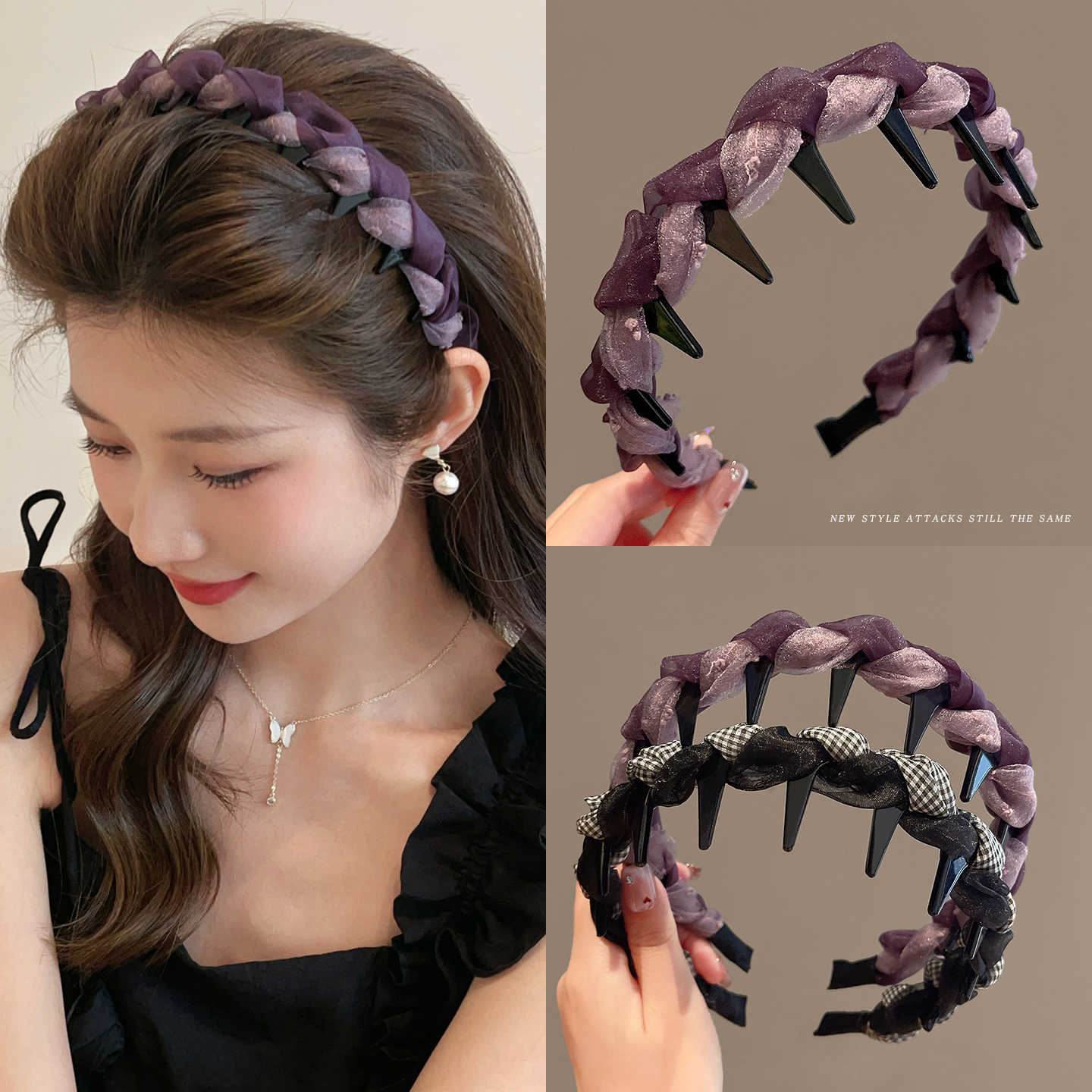 发箍女款网红2025新款发带高颅顶洗脸专用头箍压发卡夏天发捆头饰