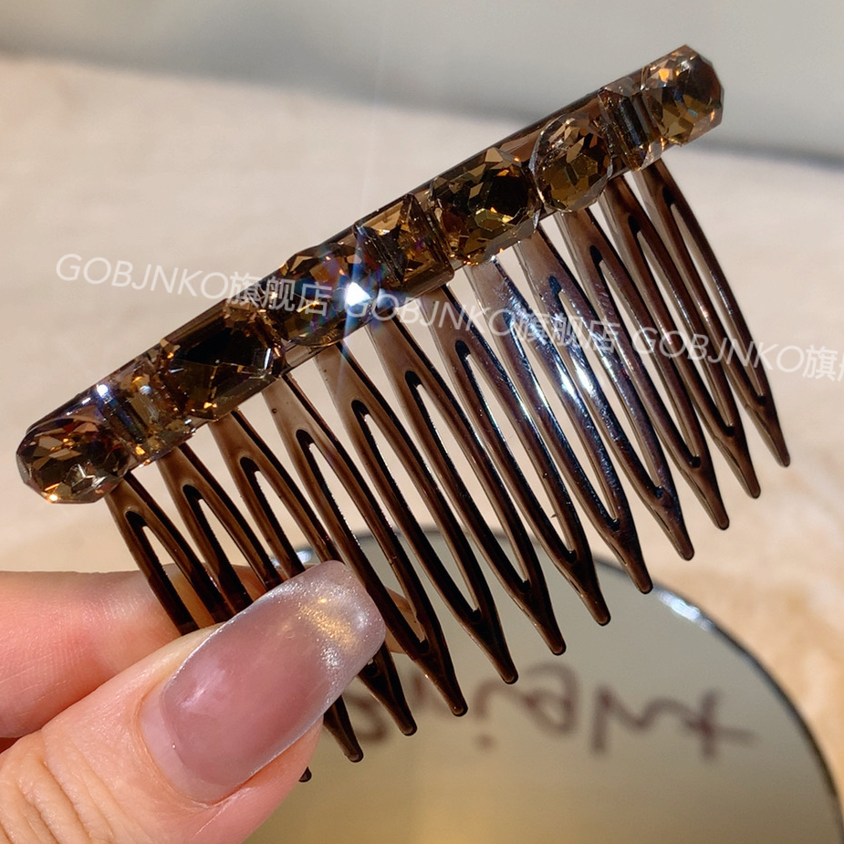 GOBJNKO韩版顶夹插梳千金风女复古宫廷瑞丽风发夹日韩少女风发梳