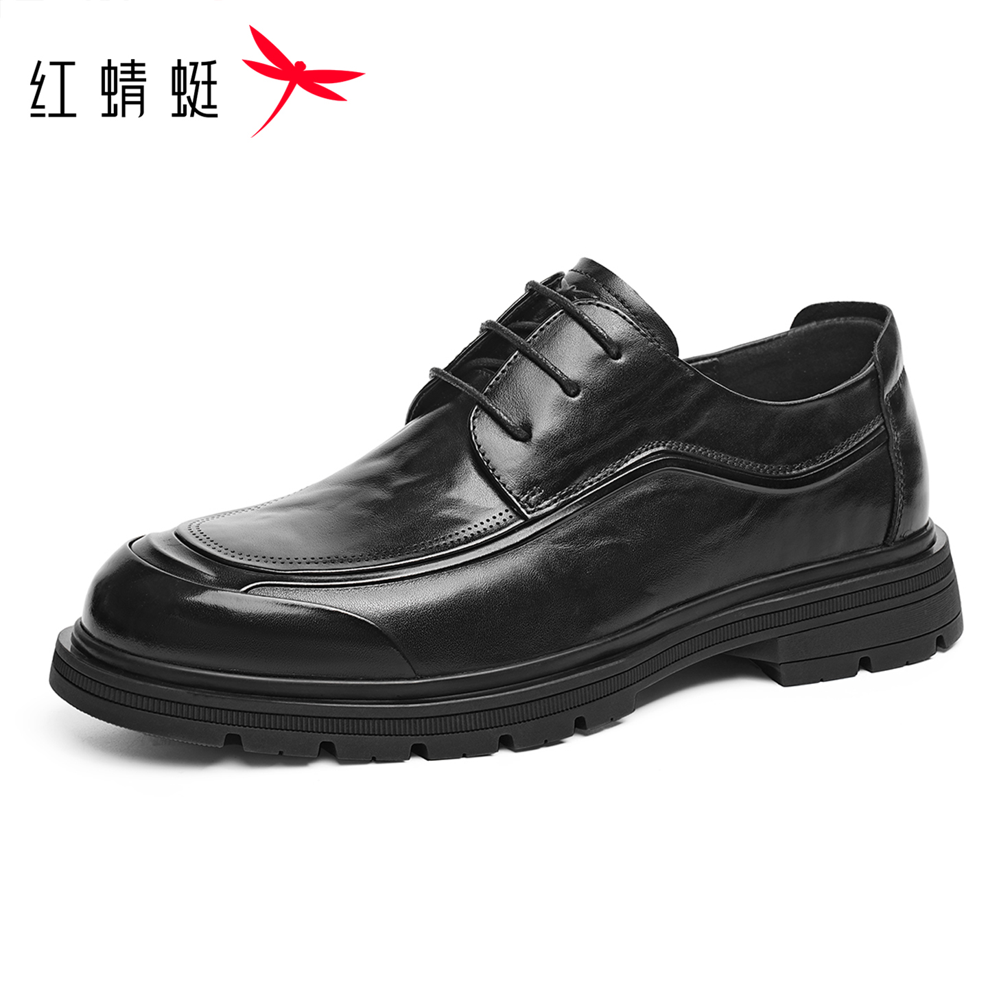 红蜻蜓2025新款爆款休闲皮鞋头层牛皮男鞋透气新款软底皮鞋男